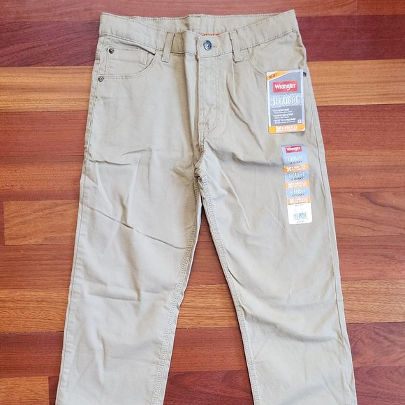 NWT Wrangler Straight 4-Way Flex Chino Pants Size 12 Husky - Picture 4 of 16